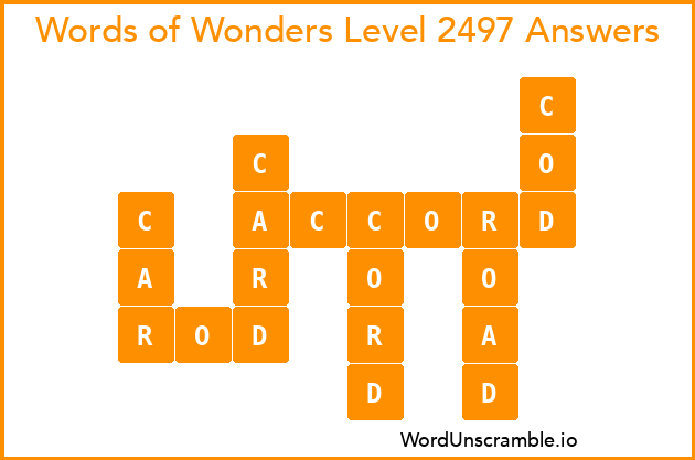 Words of Wonders Level 2497 Answers
