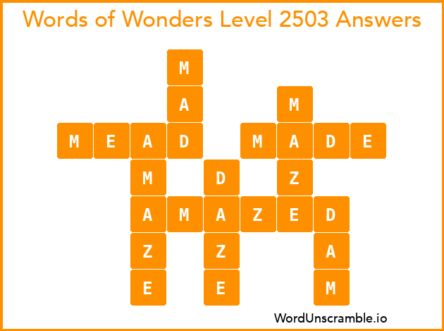 Words of Wonders Level 2503 Answers