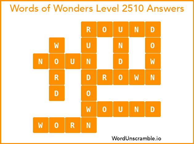 Words of Wonders Level 2510 Answers
