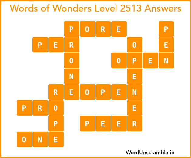 Words of Wonders Level 2513 Answers