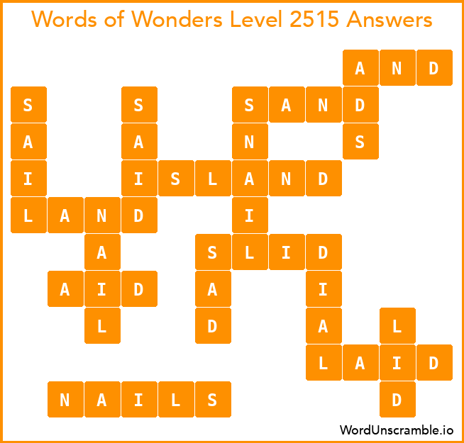 Words of Wonders Level 2515 Answers