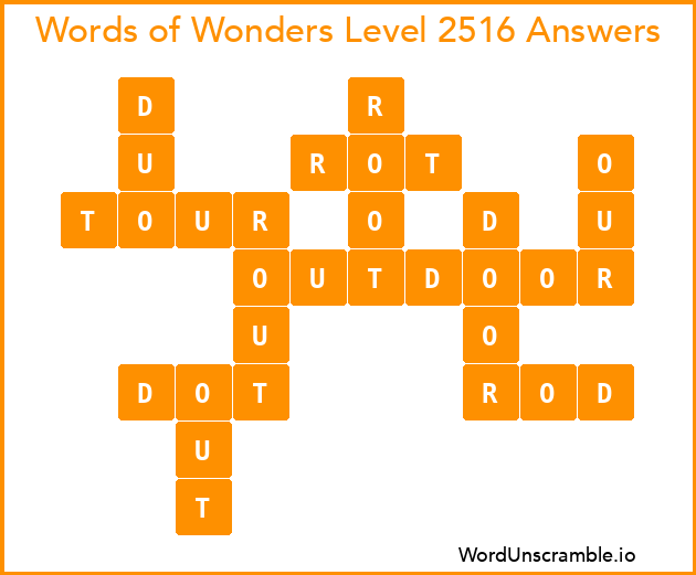 Words of Wonders Level 2516 Answers