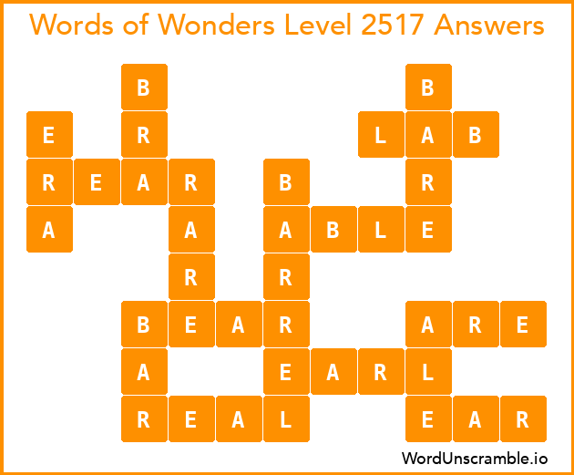 Words of Wonders Level 2517 Answers