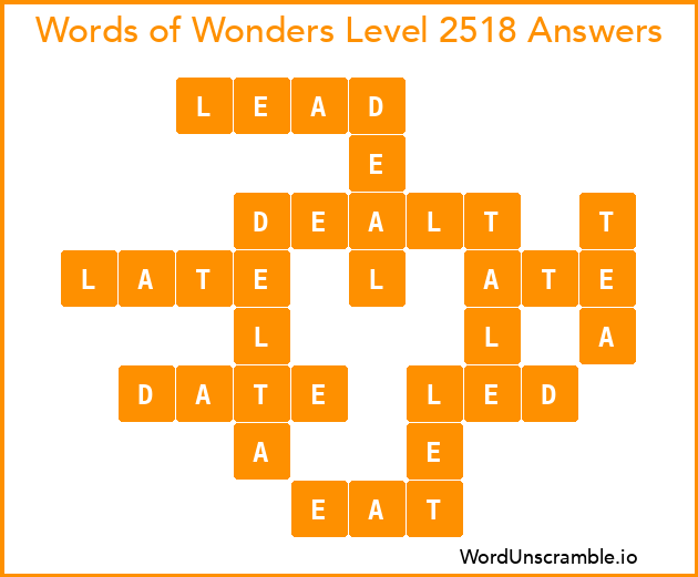 Words of Wonders Level 2518 Answers