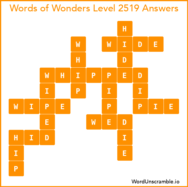 Words of Wonders Level 2519 Answers