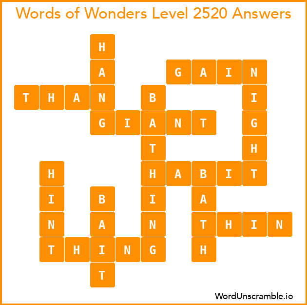 Words of Wonders Level 2520 Answers
