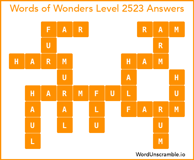 Words of Wonders Level 2523 Answers