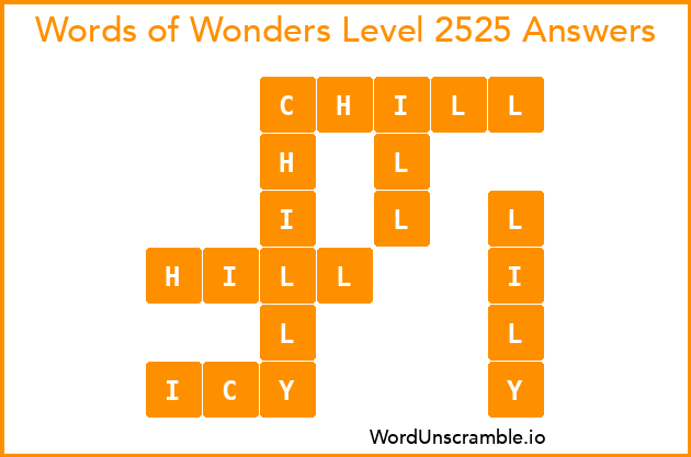 Words of Wonders Level 2525 Answers