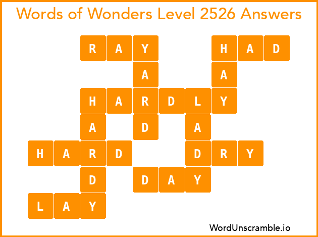 Words of Wonders Level 2526 Answers