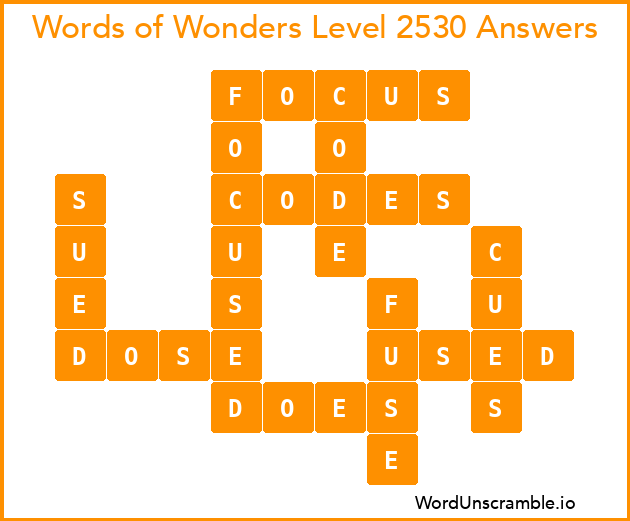 Words of Wonders Level 2530 Answers