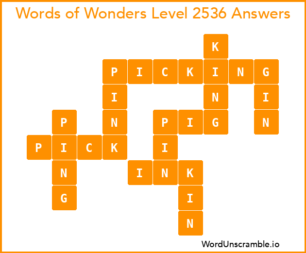 Words of Wonders Level 2536 Answers