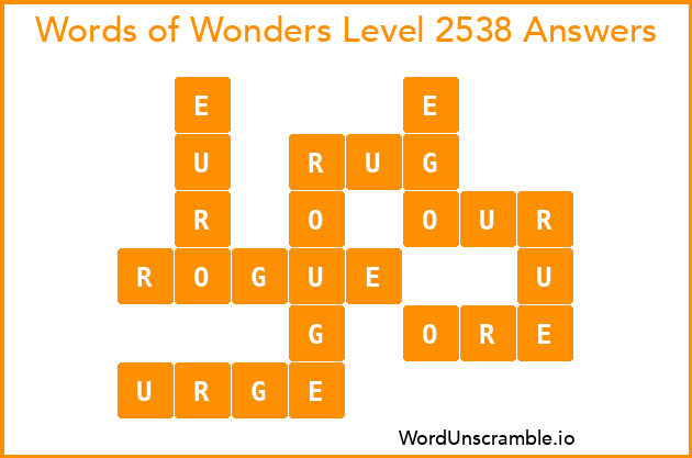 Words of Wonders Level 2538 Answers