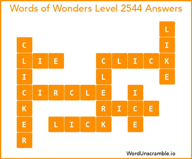 Words of Wonders Level 2544 Answers