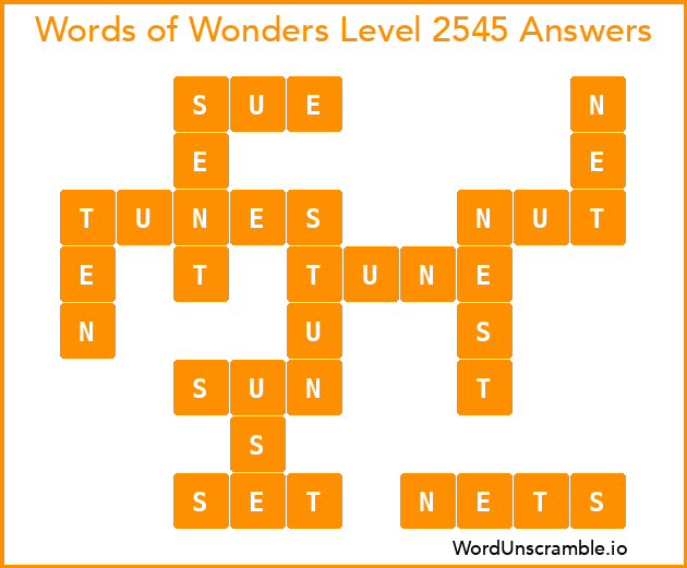 Words of Wonders Level 2545 Answers