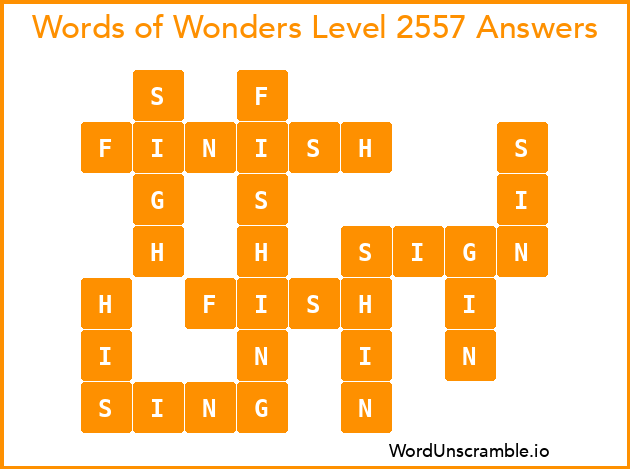 Words of Wonders Level 2557 Answers