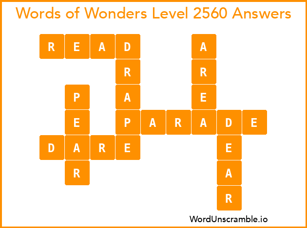 Words of Wonders Level 2560 Answers
