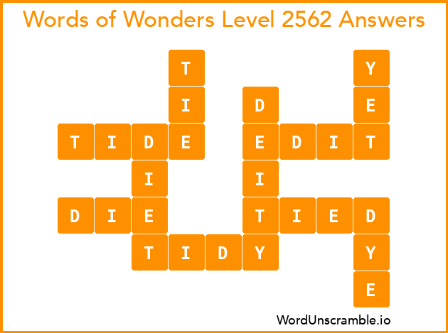 Words of Wonders Level 2562 Answers