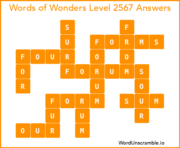 Words of Wonders Level 2567 Answers