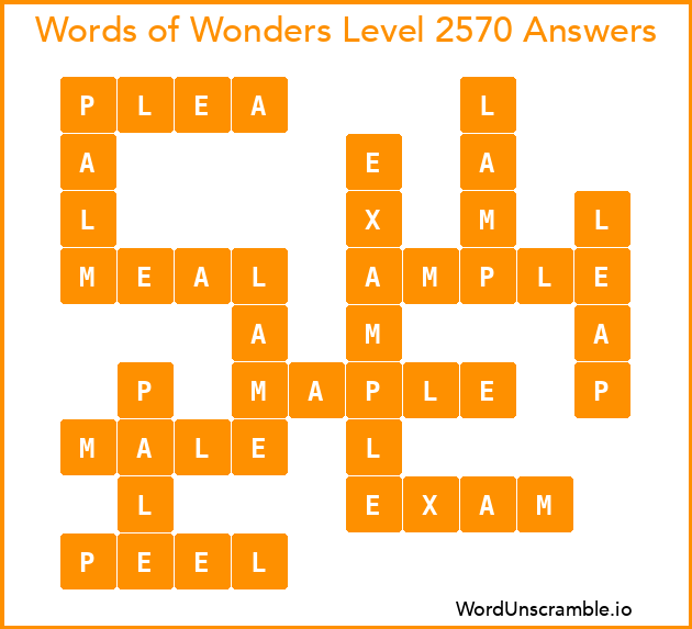 Words of Wonders Level 2570 Answers