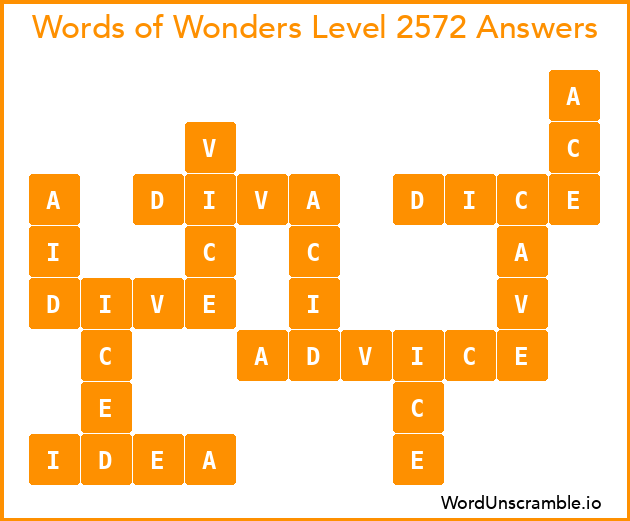 Words of Wonders Level 2572 Answers