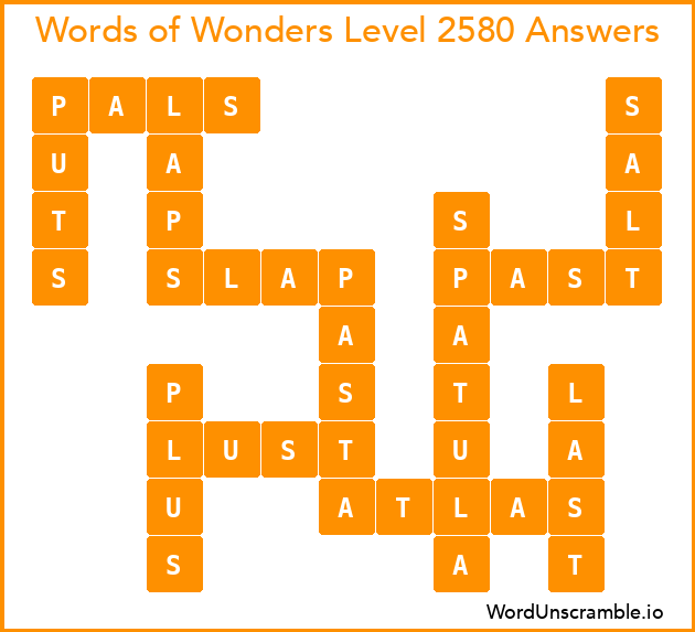 Words of Wonders Level 2580 Answers