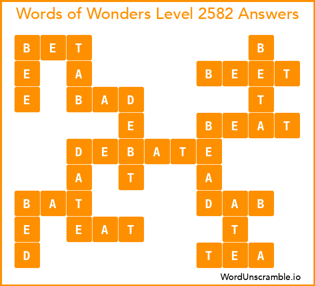 Words of Wonders Level 2582 Answers