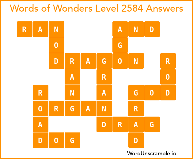 Words of Wonders Level 2584 Answers