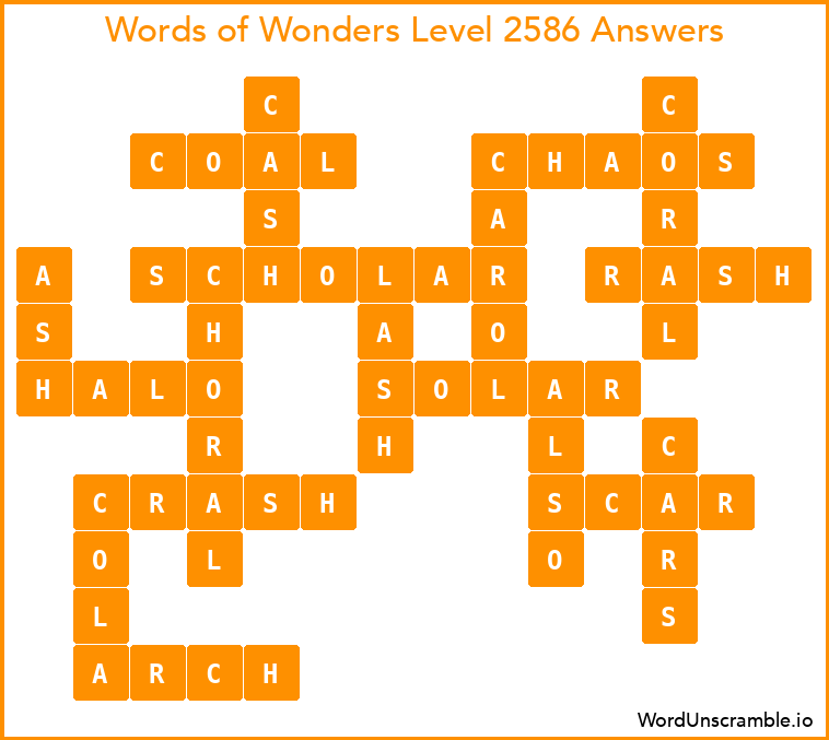 Words of Wonders Level 2586 Answers