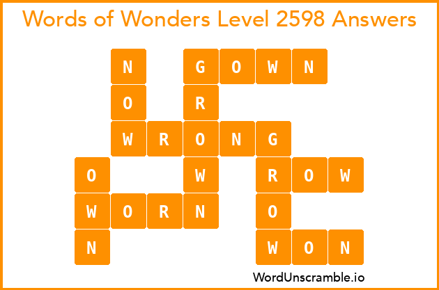 Words of Wonders Level 2598 Answers