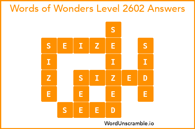 Words of Wonders Level 2602 Answers