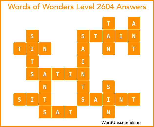 Words of Wonders Level 2604 Answers