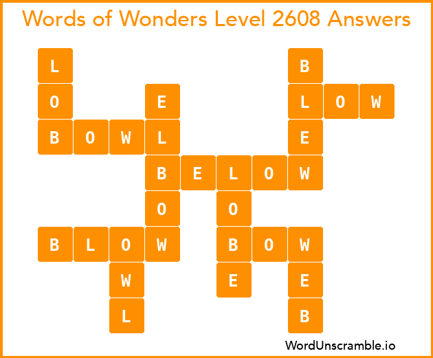 Words of Wonders Level 2608 Answers
