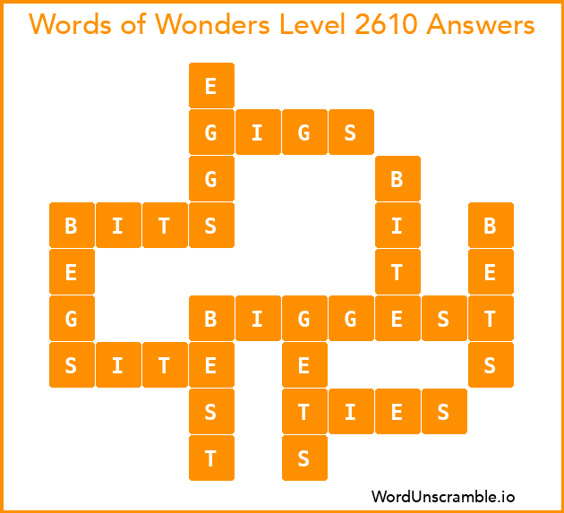 Words of Wonders Level 2610 Answers