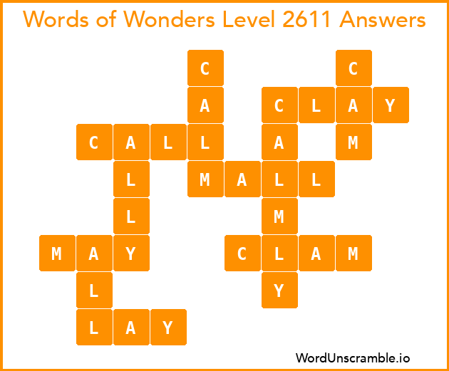 Words of Wonders Level 2611 Answers