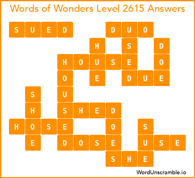 Words of Wonders Level 2615 Answers