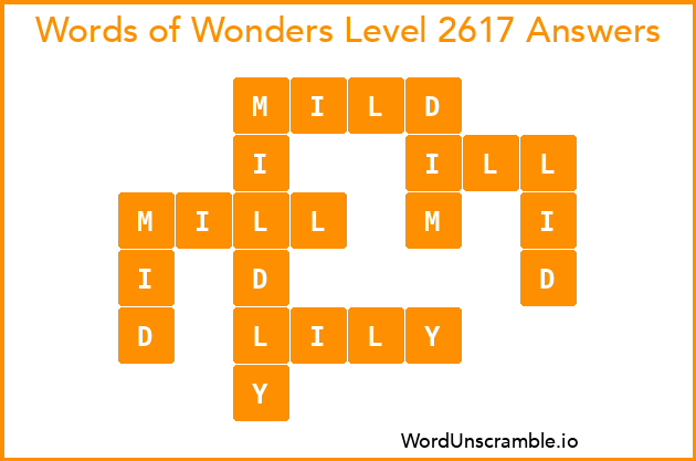 Words of Wonders Level 2617 Answers