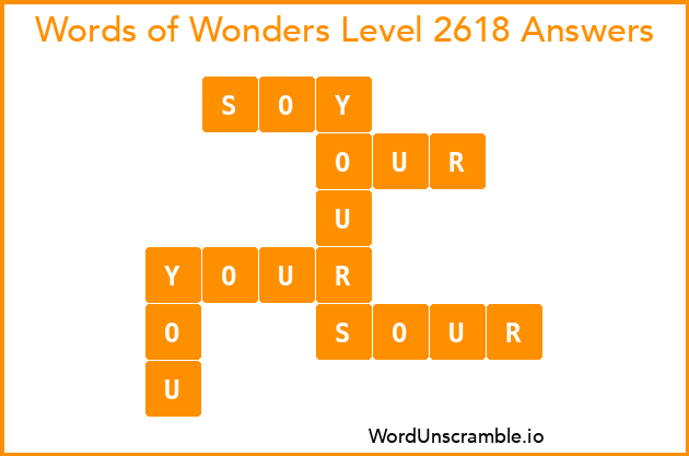 Words of Wonders Level 2618 Answers