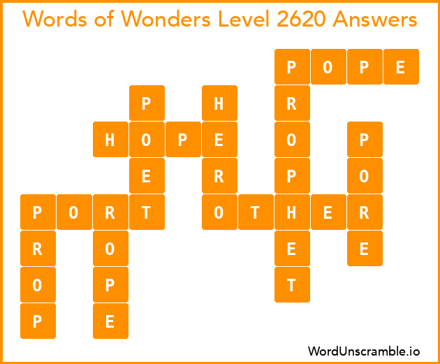Words of Wonders Level 2620 Answers