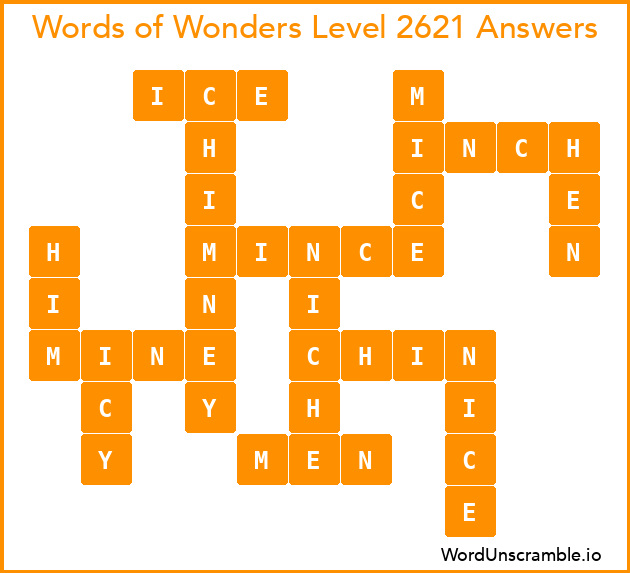 Words of Wonders Level 2621 Answers