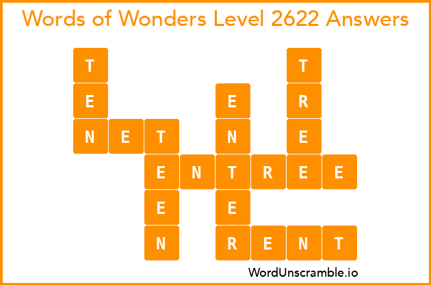 Words of Wonders Level 2622 Answers