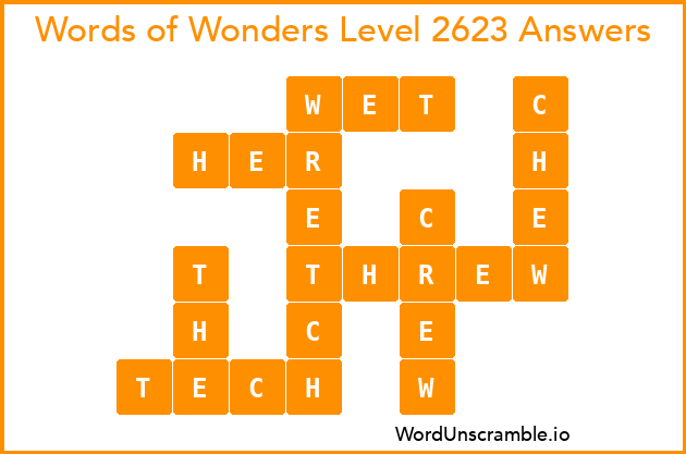 Words of Wonders Level 2623 Answers