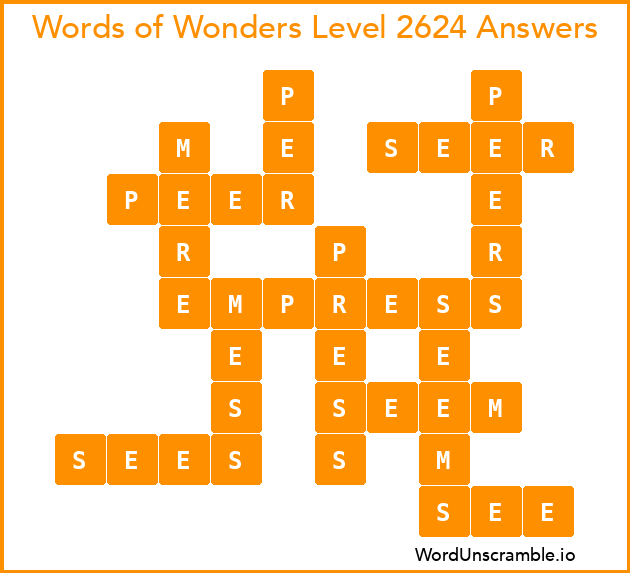 Words of Wonders Level 2624 Answers