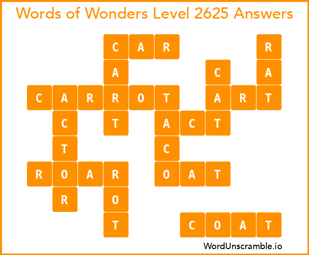 Words of Wonders Level 2625 Answers