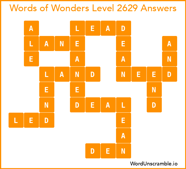 Words of Wonders Level 2629 Answers
