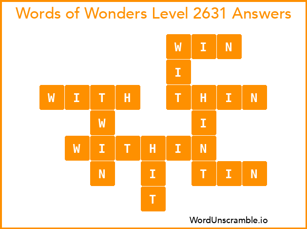 Words of Wonders Level 2631 Answers