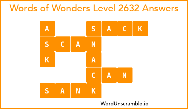 Words of Wonders Level 2632 Answers