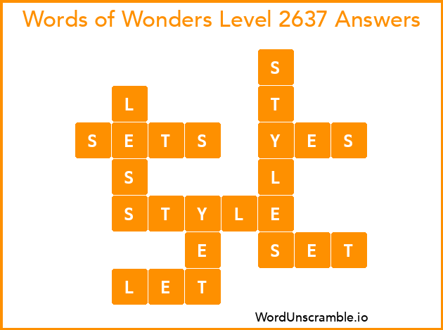 Words of Wonders Level 2637 Answers