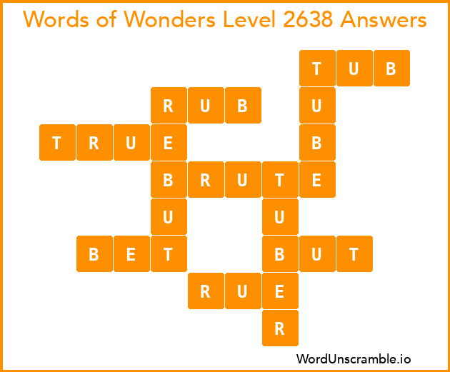 Words of Wonders Level 2638 Answers