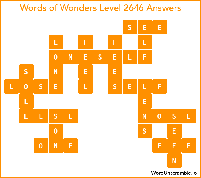 Words of Wonders Level 2646 Answers