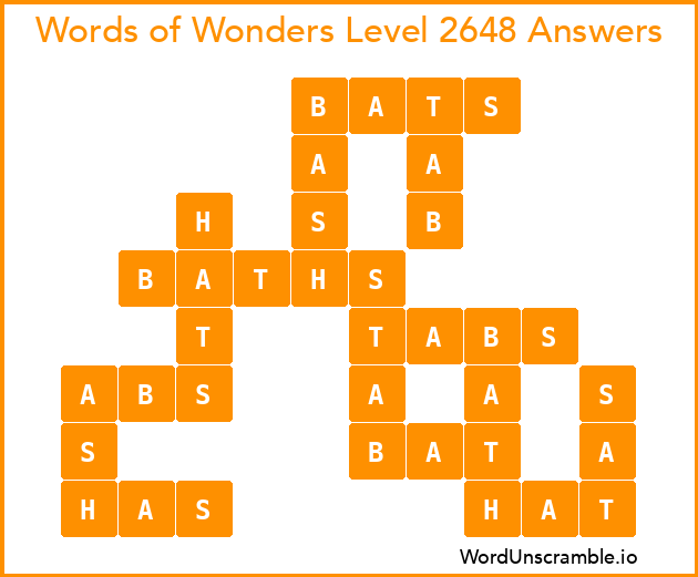 Words of Wonders Level 2648 Answers